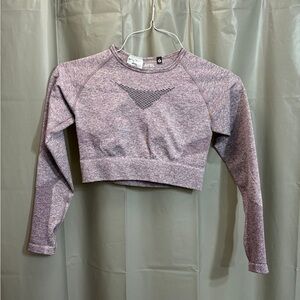 AYBL Women's Heathered Purple Crop Top